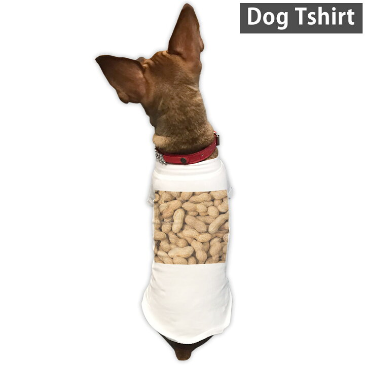 楽天市場 犬専用tシャツ 選べる5size 小型犬 袖あり 半袖 ホワイト デザイン T Shirt Xs S M L Xl ペットウェア ペット服 カジュアル おしゃれ コットン 綿 写真 風景 ユニーク ピーナツ 落花生 食べ物 Kabeコレ