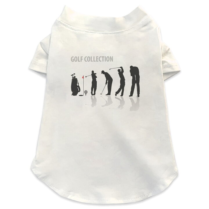 楽天市場 犬専用tシャツ 選べる5size 小型犬 袖あり 半袖 ホワイト デザイン T Shirt Xs S M L Xl ペットウェア ペット服 カジュアル おしゃれ コットン 綿 スポーツ ゴルフ ショット イラスト Kabeコレ