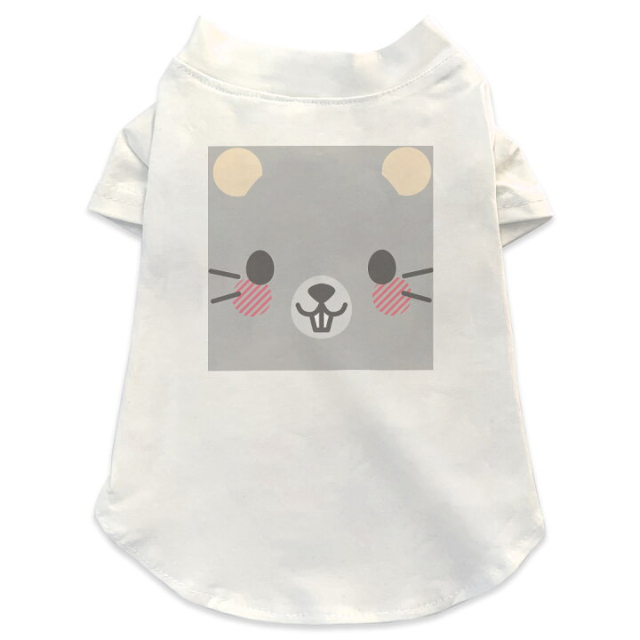 楽天市場 犬専用tシャツ 選べる5size 小型犬 袖あり 半袖 ホワイト デザイン T Shirt Xs S M L Xl ペットウェア ペット服 カジュアル おしゃれ コットン 綿 ユニーク アニマル 動物 イラスト ねずみ Kabeコレ