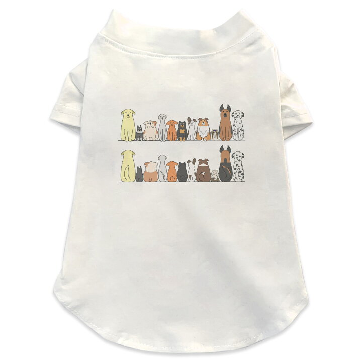 楽天市場 犬専用tシャツ 選べる5size 小型犬 袖あり 半袖 ホワイト デザイン T Shirt Xs S M L Xl ペットウェア ペット服 カジュアル おしゃれ コットン 綿 犬 動物 キャラクター Kabeコレ