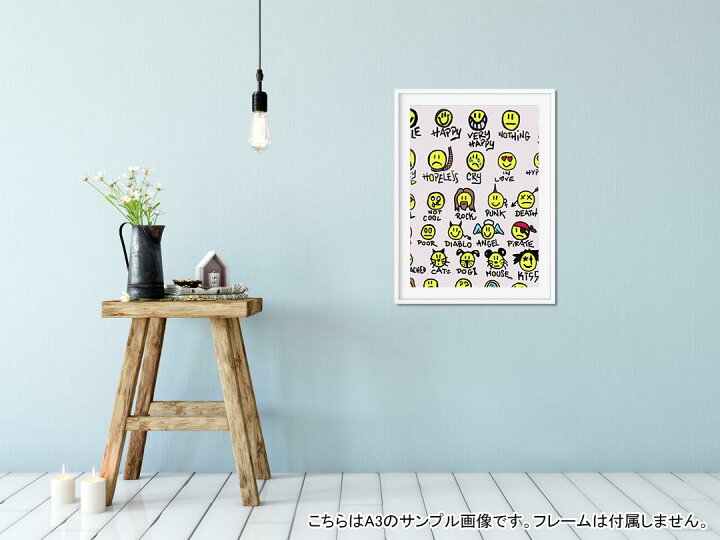 楽天市場 ポステッカー ポスター ウォールステッカー シール式ステッカー 飾り 841mm 11mm A0 写真 フォト 壁 インテリア おしゃれ 剥がせる Wall Sticker Poster スマイル アイコン イラスト Kabeコレ