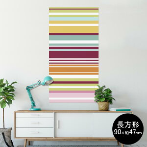 �|�X�^�[ �E�H�[���X�e�b�J�[ �����` �V�[�����X�e�b�J�[ ���� 90×47cm Lsize �����` �� �C���e���A �������@�������� wall sticker poster 000532 �X�g���C�v�@�J���t��
