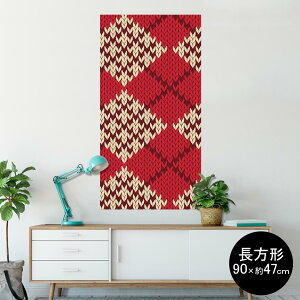 �|�X�^�[ �E�H�[���X�e�b�J�[ �����` �V�[�����X�e�b�J�[ ���� 90×47cm Lsize �����` �� �C���e���A �������@�������� wall sticker poster 004190 �`�F�b�N�@�ԁ@�͗l