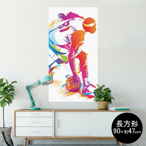 �|�X�^�[ �E�H�[���X�e�b�J�[ �����` �V�[�����X�e�b�J�[ ���� 90×47cm Lsize �����` �� �C���e���A �������@�������� wall sticker poster 004759 �o�X�P�@�C���X�g