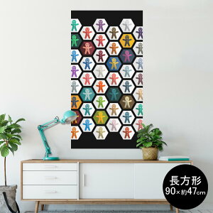 �|�X�^�[ �E�H�[���X�e�b�J�[ �����` �V�[�����X�e�b�J�[ ���� 90×47cm Lsize �����` �� �C���e���A �������@�������� wall sticker poster 008813 �͗l�@�J���t���@�C���X�g�@�N�b�L�[