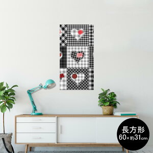 �|�X�^�[ �E�H�[���X�e�b�J�[ �����` �V�[�����X�e�b�J�[ ���� 60×31cm Msize �� �C���e���A �������@�������� wall sticker poster 008558 �`�F�b�N�@�n�[�g�@����