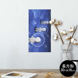 ポスター ウォールステッカー 長方形 シール式ステッカー 飾り 30×16cm Ssize 壁 インテリア おしゃれ　剥がせる wall sticker poster 000069 人間　青