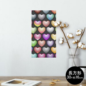 �|�X�^�[ �E�H�[���X�e�b�J�[ �����` �V�[�����X�e�b�J�[ ���� 30×16cm Ssize �� �C���e���A �������@�������� wall sticker poster 004559 �n�[�g�@�J���t���@�͗l