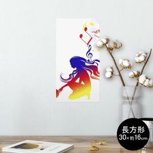 �|�X�^�[ �E�H�[���X�e�b�J�[ �����` �V�[�����X�e�b�J�[ ���� 30×16cm Ssize �� �C���e���A �������@�������� wall sticker poster 004574 ���y�@�C���X�g�@�J���t��