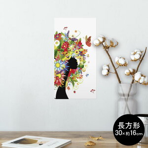�|�X�^�[ �E�H�[���X�e�b�J�[ �����` �V�[�����X�e�b�J�[ ���� 30×16cm Ssize �� �C���e���A �������@�������� wall sticker poster 004886 �ԁ@���@�C���X�g