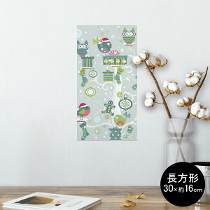 �|�X�^�[ �E�H�[���X�e�b�J�[ �����` �V�[�����X�e�b�J�[ ���� 30×16cm Ssize �� �C���e���A �������@�������� wall sticker poster 005274 �t�N���E�@�N���X�}�X�@�~