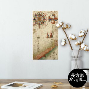 �|�X�^�[ �E�H�[���X�e�b�J�[ �����` �V�[�����X�e�b�J�[ ���� 30×16cm Ssize �� �C���e���A �������@�������� wall sticker poster 006022 �n�}�@�p��@���E