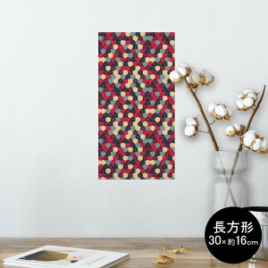 �|�X�^�[ �E�H�[���X�e�b�J�[ �����` �V�[�����X�e�b�J�[ ���� 30×16cm Ssize �� �C���e���A �������@�������� wall sticker poster 011819 �͗l�@�J���t���@�L���[�u