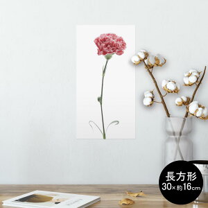 ポスター ウォールステッカー 長方形 シール式ステッカー 飾り 30×16cm Ssize 壁 インテリア おしゃれ 剥がせる wall sticker poster 012937 母の日 カーネーション 花