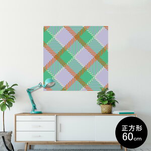 �|�X�^�[ �E�H�[���X�e�b�J�[ �V�[�����X�e�b�J�[ ���� 90×90cm Lsize �����` �� �C���e���A �������@�������� wall sticker poster 004416 �`�F�b�N�@�͗l�@�s���N