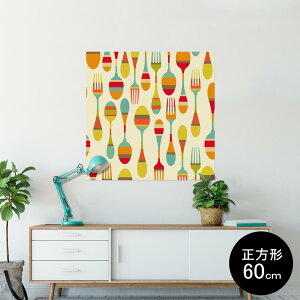 �|�X�^�[ �E�H�[���X�e�b�J�[ �V�[�����X�e�b�J�[ ���� 60×60cm Msize �����` �� �C���e���A �������@�������� wall sticker poster 004861 �J���t���@�C���X�g�@�͗l