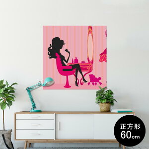 �|�X�^�[ �E�H�[���X�e�b�J�[ �V�[�����X�e�b�J�[ ���� 60×60cm Msize �����` �� �C���e���A �������@�������� wall sticker poster 006140 �l���@���@�s���N