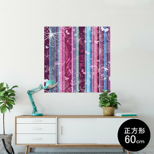 �|�X�^�[ �E�H�[���X�e�b�J�[ �V�[�����X�e�b�J�[ ���� 60×60cm Msize �����` �� �C���e���A �������@�������� wall sticker poster 006507 ���@�X�g���C�v�@�͗l