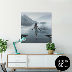 �|�X�^�[ �E�H�[���X�e�b�J�[ �V�[�����X�e�b�J�[ ���� 90×90cm Lsize �����` �� �C���e���A �������@�������� wall sticker poster 007514 �ʐ^�@�R�@�΁@�l��