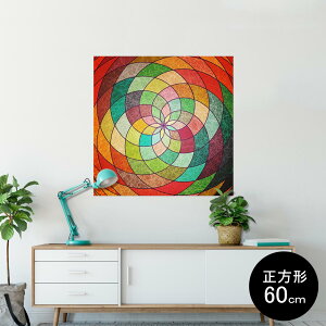 �|�X�^�[ �E�H�[���X�e�b�J�[ �V�[�����X�e�b�J�[ ���� 60×60cm Msize �����` �� �C���e���A �������@�������� wall sticker poster 008061 �J���t���@�͗l�@�X�e���h�O���X