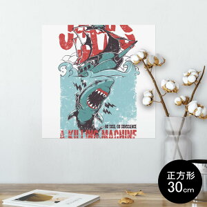 �|�X�^�[ �E�H�[���X�e�b�J�[ �V�[�����X�e�b�J�[ ���� 30×30cm Ssize �����` �� �C���e���A �������@�������� wall sticker poster 005372 �T���@JAWS�@�C���X�g