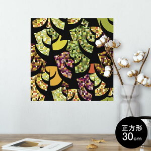 �|�X�^�[ �E�H�[���X�e�b�J�[ �V�[�����X�e�b�J�[ ���� 30×30cm Ssize �����` �� �C���e���A �������@�������� wall sticker poster 007685 �͗l�@�J���t���@�O���[���@��