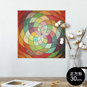 �|�X�^�[ �E�H�[���X�e�b�J�[ �V�[�����X�e�b�J�[ ���� 30×30cm Ssize �����` �� �C���e���A �������@�������� wall sticker poster 008061 �J���t���@�͗l�@�X�e���h�O���X