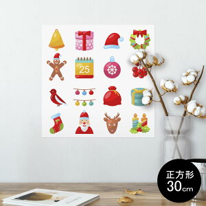 �|�X�^�[ �E�H�[���X�e�b�J�[ �V�[�����X�e�b�J�[ ���� 30×30cm Ssize �����` �� �C���e���A �������@�������� wall sticker poster 009979 �N���X�}�X�@����@�J���t��