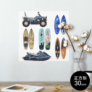 �|�X�^�[ �E�H�[���X�e�b�J�[ �V�[�����X�e�b�J�[ ���� 30×30cm Ssize �����` �� �C���e���A �������@�������� wall sticker poster 014369 �T�[�t�B���@�W�F�b�g�@�{�[�h