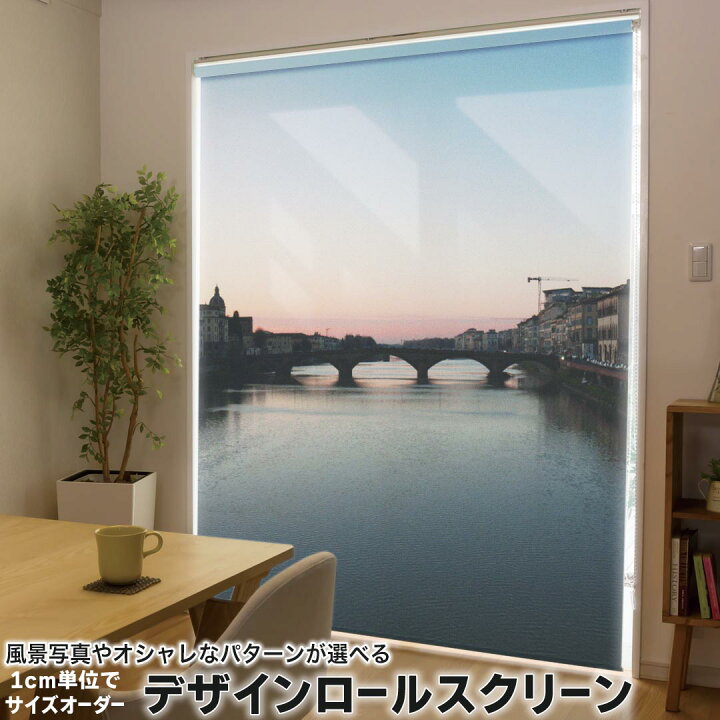 楽天市場】1cm単位サイズオーダー ロールスクリーン ロールカーテン 