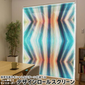 1cm単位サイズオーダー ロールスクリーン ロールカーテン オーダーメイド タチカワ 日本製 間仕切り カーテン 採光 非遮光 目隠し UVカット カーテンレール チェーン式 プル式 007318 木目 イラ