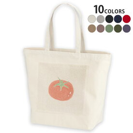 選べる10カラー デザイントートバッグ Lsize キャンバス デイパック バッグ レディースバッグ 014683 トマト　野菜