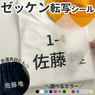 布に文字だけ貼れる！ゼッケン転写シール★ チーム アイロン 体操服 フロッキー 年 組 名前 名前付け 学…