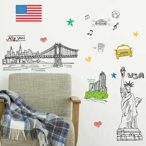 EH[XebJ[ AJ USA j[[N  Ȑ_ y Jt  p 킢  60×60cm V[ ǎ ͂  JbeBOV[g wall sticker G DIY 