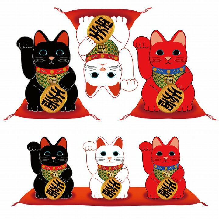 楽天市場 ウォールステッカー 商売繁盛 招き猫 ねこ 福 開運 商売 60 60cm シール式 装飾 おしゃれ 壁紙 はがせる 剥がせる カッティングシート Wall Sticker 雑貨 Diy プチリフォーム パーティー イベント 賃貸 お店 小売り 飲食店 Kabeコレ