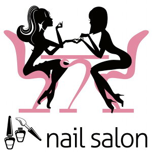 ウォールステッカー ネイル サロン 美容院 ビューティ 美容 ネイル マツエク まつ毛エクステ カール エステ ジェルネイル 60×60cm シール式 装飾 おしゃれ 壁紙 はがせる 剥がせる カッティン