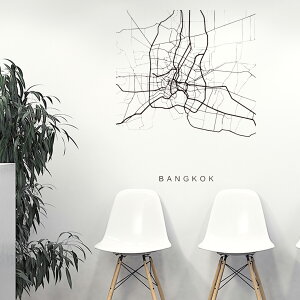 E̓ssMAPV[EH[XebJ[ 90×90cm@wall sticker n} Xg[g}bv street map world cityssn}@En}@050120 Bangkok, Thailand