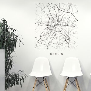���E�̓s�sMAP���V�[�����E�H�[���X�e�b�J�[ 90×90cm�@wall sticker �n�} �X�g���[�g�}�b�v street map world city�s�s�n�}�@���E�n�}�@050123 Berlin, Germany