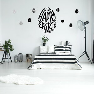 C[X^[ V[EH[XebJ[ EH[XebJ[  90×90cm easter ǎ   egg  JbeBOV[g wall sticker G DIY EH[XebJ[ 015471