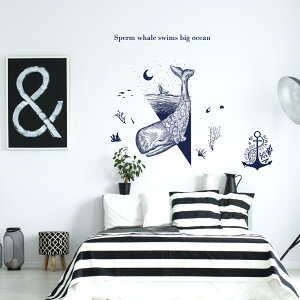 C̐ V[EH[XebJ[  fish sea NW  CJ 邩 ANAE V`  90×90cm  JbeBOV[g wall sticker G 016514