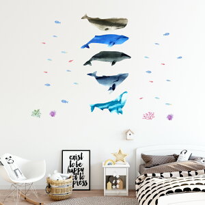 C̐ V[EH[XebJ[  fish sea NW  CJ 邩 ANAE V`  90×90cm  JbeBOV[g wall sticker G 016515