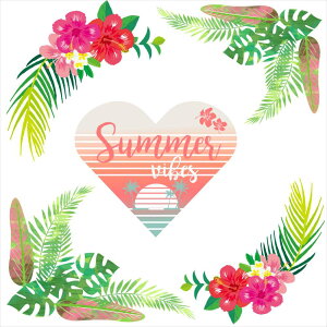 3size����I�ׂ�I�ā��V�[�����E�H�[���X�e�b�J�[�@summer �ċx�� �C �g���s�J�� �n�[�g ���� ���� ������� �ǎ� �������� DIY �v�`���t�H�[�� �p�[�e�B ���� 190×427mm 390×877mm 590×1327mm Ssize Msize
