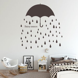 ~J V[EH[XebJ[  90×90cm J rainy day rainy season AWTC z AWTC P J  JbeBOV[g wall sticker G DIY 016876