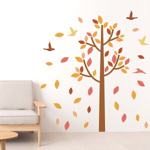 3size����I�ׂ�I�H�E���������V�[�����E�H�[���X�e�b�J�[�@autumn �g�t �� �͂�t �J���t�� ���� ���� ������� �ǎ� �������� DIY �v�`���t�H�[�� �p�[�e�B ���� 190×427mm 390×877mm 590×1327mm Ssize