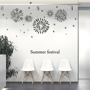 āV[EH[XebJ[ summer ċx Ղ Ђ܂ C z SURF  90×90cm  JbeBOV[g wall sticker G @ԉ΁@Ղ@fireworks@@016964