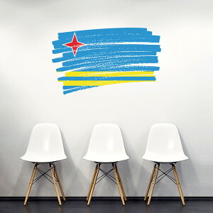 V[EH[XebJ[ 90×90cm E̍ world flag  ǎ ͂  JbeBOV[g wall sticker@aruba Ao@018387