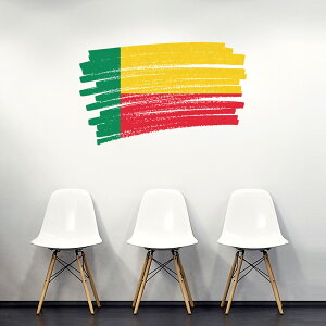 V[EH[XebJ[ 90×90cm E̍ world flag  ǎ ͂  JbeBOV[g wall sticker@benin xj@018399