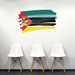 �������V�[�����E�H�[���X�e�b�J�[ 90×90cm ���E�̍��� world flag ���� �ǎ� �͂����� �������� �J�b�e�B���O�V�[�g wall sticker�@mozambique ���U���r�[�N�@018515