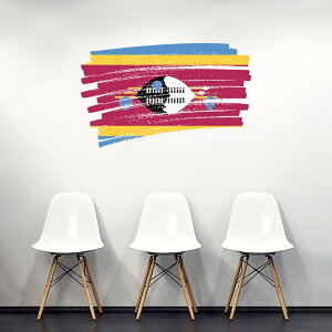 V[EH[XebJ[ 90×90cm E̍ world flag  ǎ ͂  JbeBOV[g wall sticker@swaziland XWh@018571