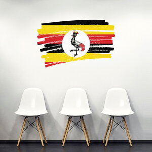 V[EH[XebJ[ 90×90cm E̍ world flag  ǎ ͂  JbeBOV[g wall sticker@uganda EK_@018589